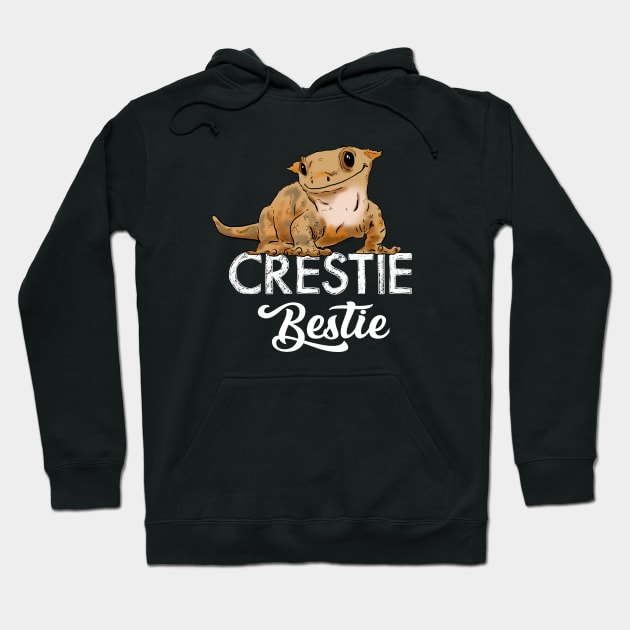 Crestie Bestie, Cute Crested Gecko, Gecko Lover, Lizards Hoodie by sockdogs